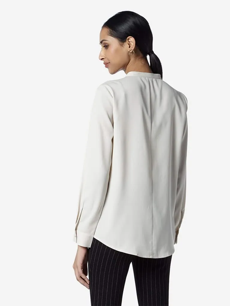 Wardrobe Off White Bery High-Low Blouse