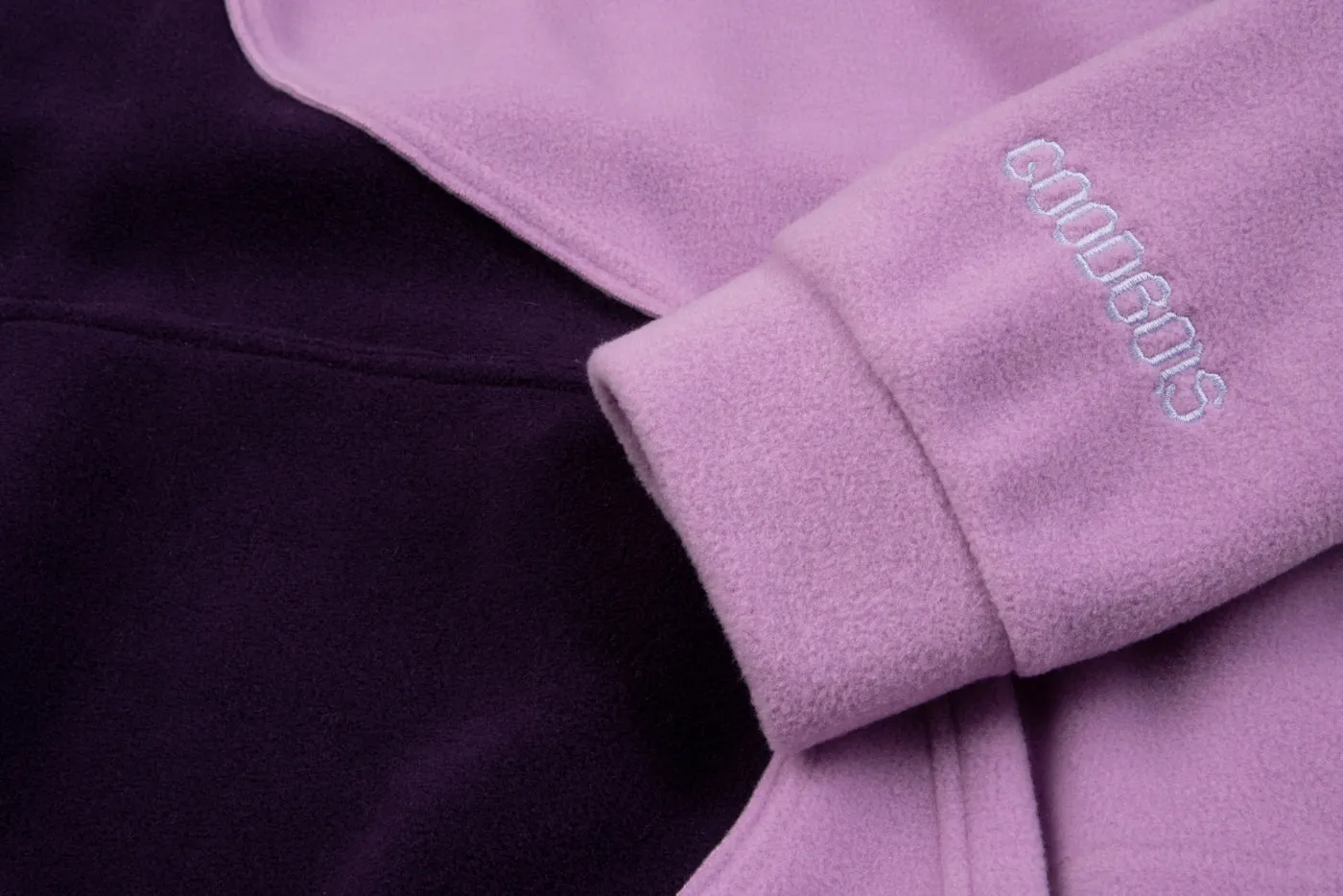 YINYANG FLEECE HOODY LILAC