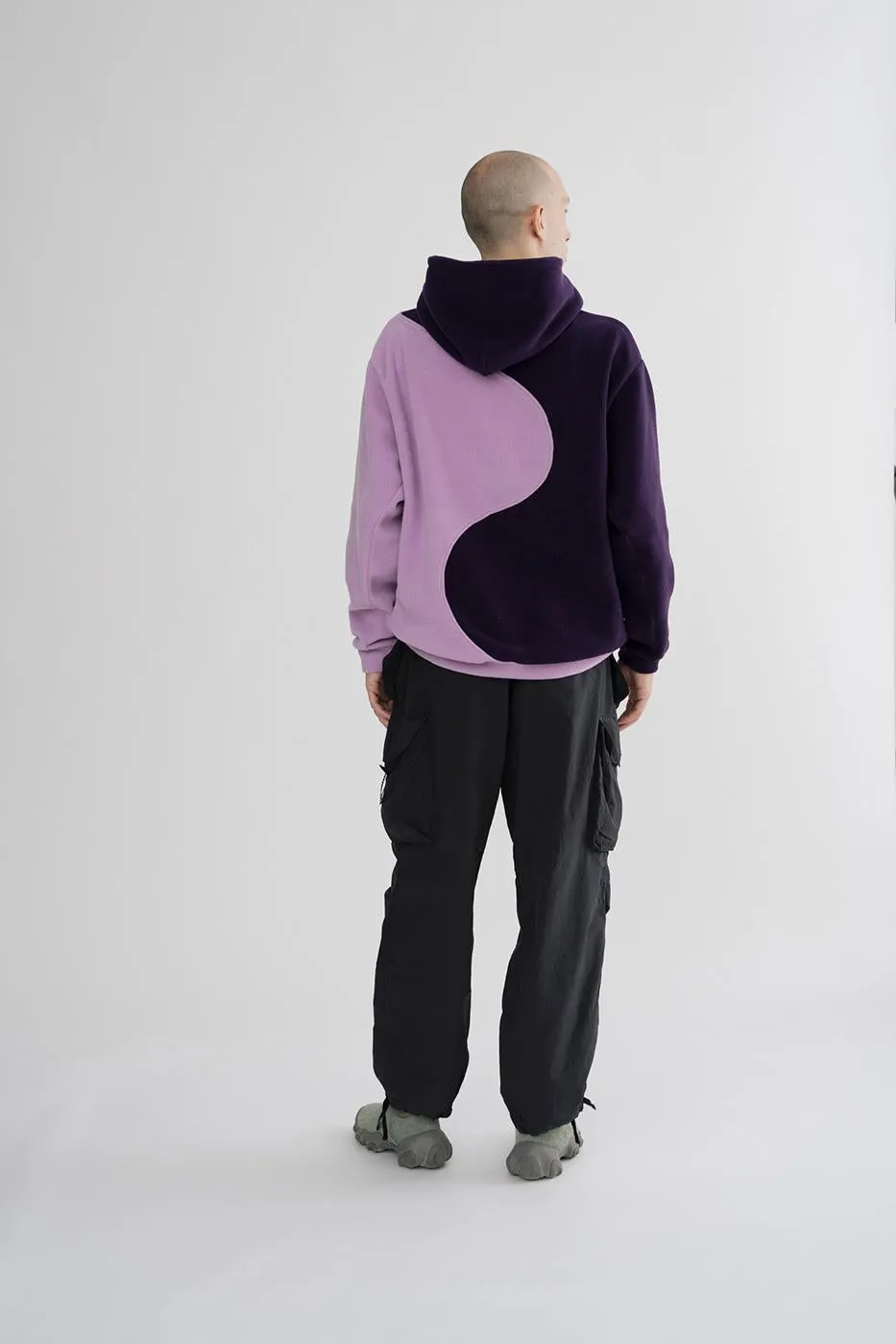 YINYANG FLEECE HOODY LILAC